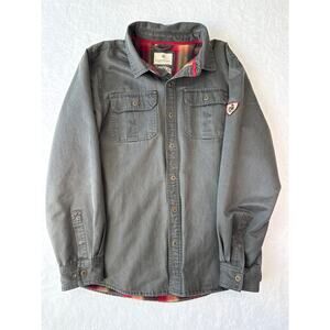 Legendary Whitetails Journeyman Shacket Men Large TALL Waxed Flannel Lined Gray